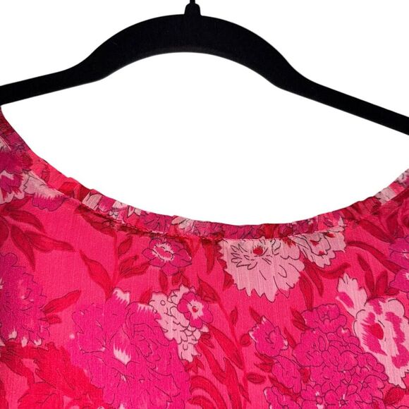 J.Peterman Sz 4 Silk Chiffon Floral Dress Feminine Cottagecore - Picture 13 of 15